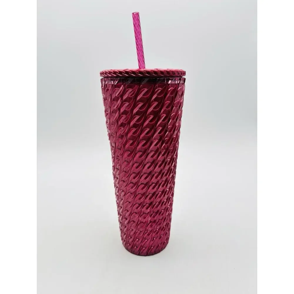 Starbucks 2024 Holiday Limited Edition Red Chain Cold Cup Tumbler 24oz NEW w/Tag